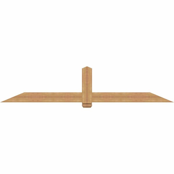 Ekena Millwork Eugene Smooth Timber Gable Bracket, Western Red Cedar, 96"W x 20"H x 1 1/2"D x 5 1/2"F, 5/12 Pitch GBW096X20X0206EUG00SWR - main